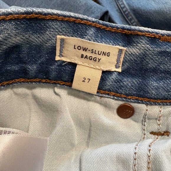 Madewell Light Blue Flare Jeans Low Sluggy Baggy size 27 - Picture 9 of 11